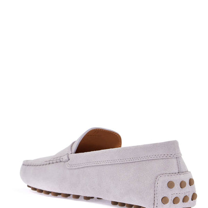 Tod'S light grey suede leather driving moccasin