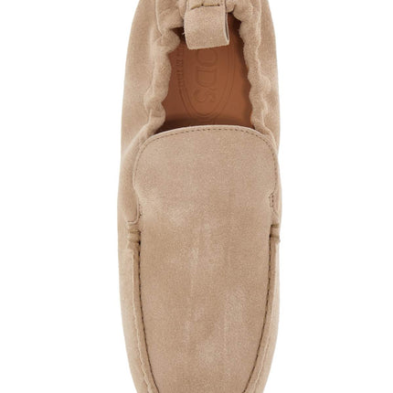 Tod'S gathered leather slippers in cord color