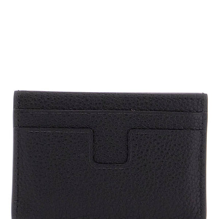 Tom Ford minimalist black calfskin credit card holder