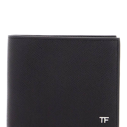 Tom Ford compact foldable black calfskin wallet made in italy