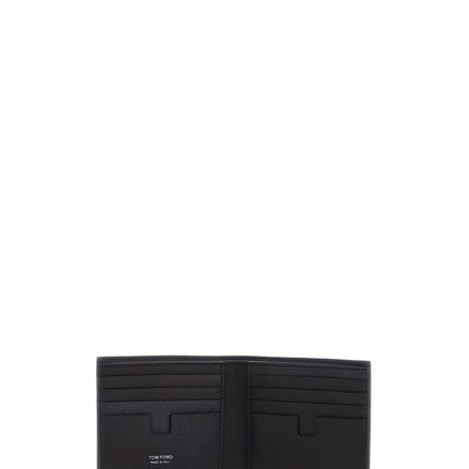 Tom Ford compact foldable black calfskin wallet made in italy