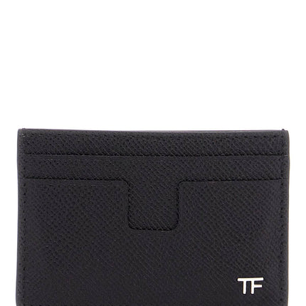 Tom Ford black minimalist calfskin credit card holder