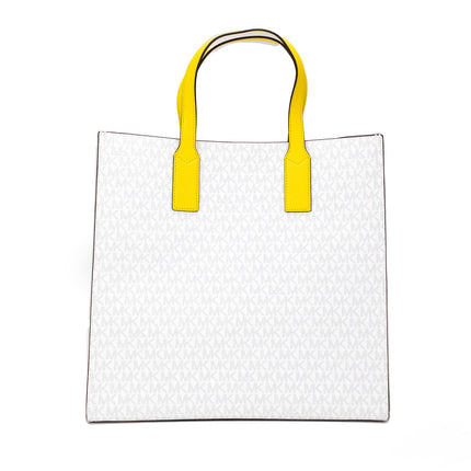 Kenly grande signature Citrus PVC North South Tote Computer Hands