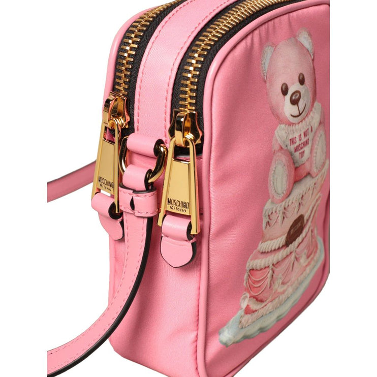 Sac crossbody en nylon rose