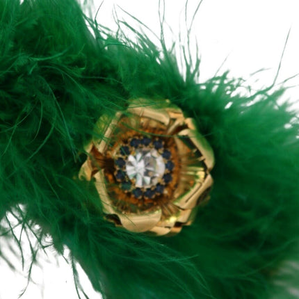 Elegante Emerald Zijde Bloemen Hoofdband