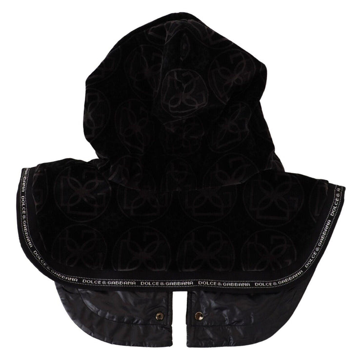 Elegant Black Cotton Blend Head Wrap Hat - vivadelux