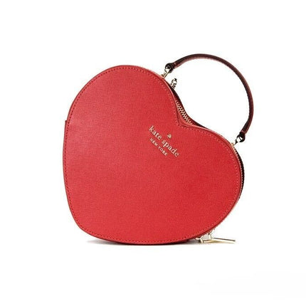 Bolso Love Shack Candied Cherry Saffiano Top Handle Heart Crossbody Rojo