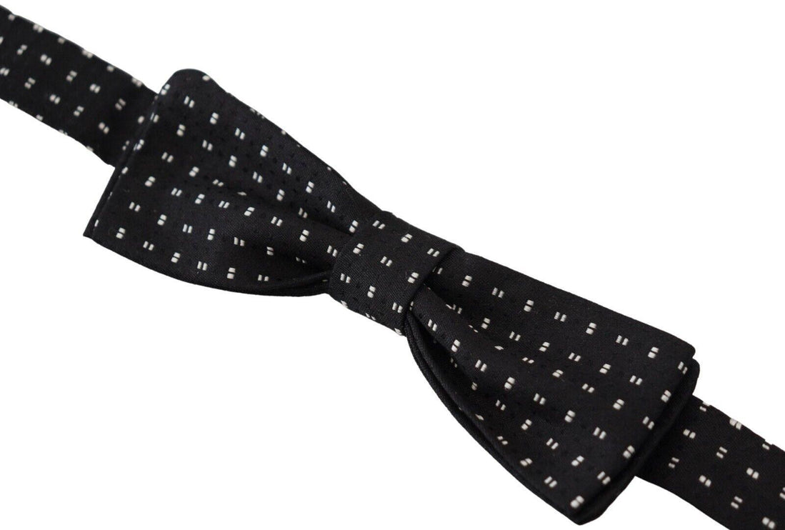 Elegant Black Silk Bow Tie - vivadelux