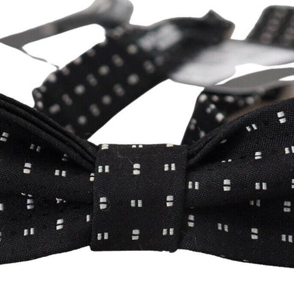 Elegant Black Silk Bow Tie - vivadelux