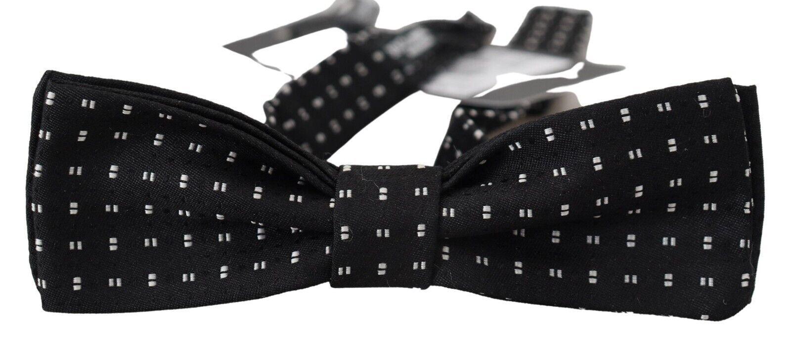 Elegant Black Silk Bow Tie - vivadelux