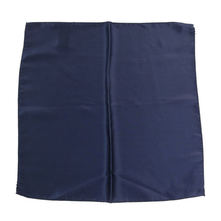 Elegant Silk Pocket Square in Lustrous Blue