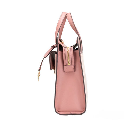 Cece Pequeño Bolso Crossbody De PVC Rosa Con Solapa Norte Sur Cece