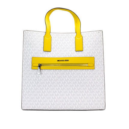 Kenly grande signature Citrus PVC North South Tote Computer Hands