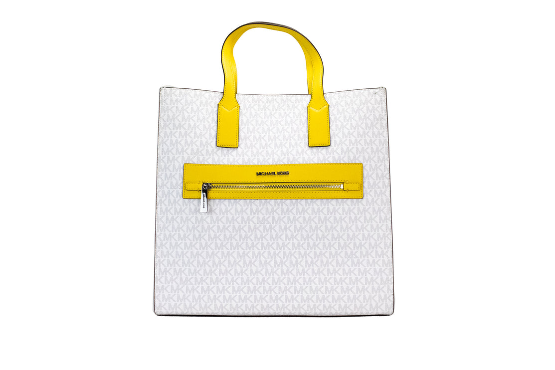 Kenly Large Signature Citrus PVC North South Tote Computer Handtas